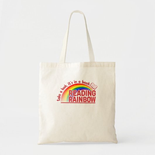 Tote Bag Rainbow Regardez Ça Dans Un Livre De Lecture (Devant)