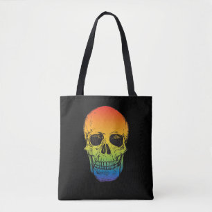 Tote Bag Rainbow Skull - pour Trick ou Treat & fun!