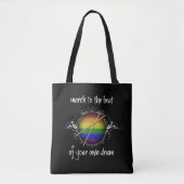 Tote Bag Rainbow Snare Drumstick Fierté Marche pour battre (Devant)