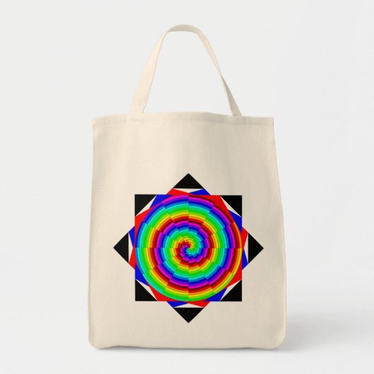 Tote Bag Rainbow Spiral par Kenneth Yoncich (Devant)