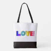Tote Bag Rainbow Stripes Love (Dos)