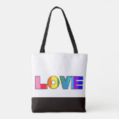 Tote Bag Rainbow Stripes Love (Dos)