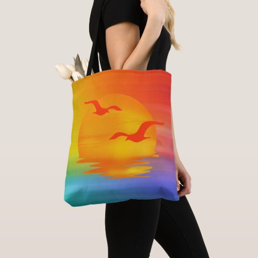 Tote Bag Rainbow Sunrise Fourre-tout (De près)