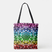 Tote Bag Rainbow Tie Dye Mandala Star (Dos)
