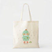 Tote Bag Rainey Day Mochi in a Raincoat and Frog, Snail (Devant)