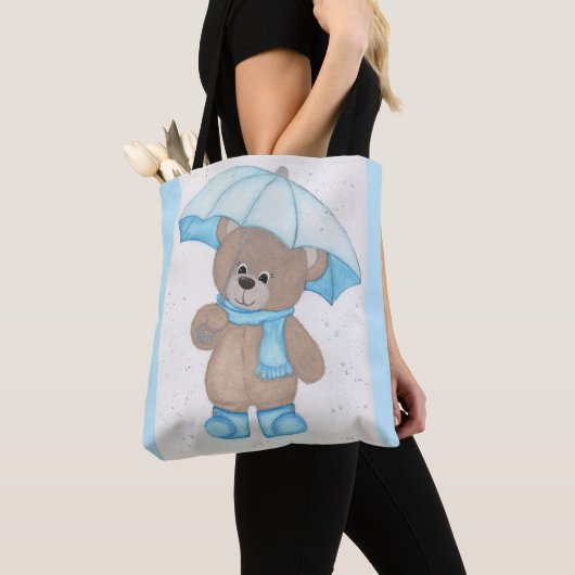 Tote Bag Rainy Daze Teddy Bear (De près)