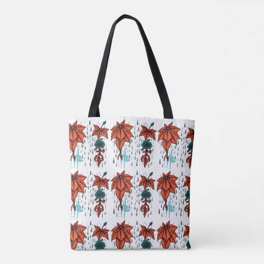 Tote Bag Rainy Reflections - Terracotta & Turquoise traditi (Dos)