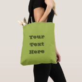 Tote Bag Raisin blanc vert printemps saison couleur solide (De près)