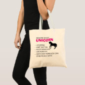 Tote Bag Raisons d'être une licorne (Devant (produit))