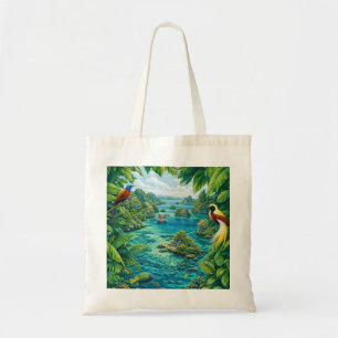 Tote Bag Raja Ampat Indonésie Récif Tropical & Oiseaux
