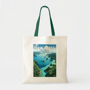 Tote Bag Raja Ampat Indonésie Travel Art Vintage
