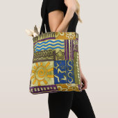 Tote Bag Rajasthan Indian, Patchwork Tapis Texture. (De près)