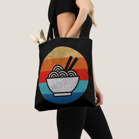 Tote Bag Ramen de style rétro (De près)