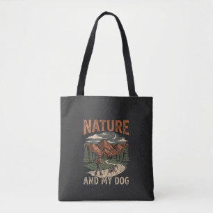 Tote Bag Randonnée avec mon chien, aventure en montagne