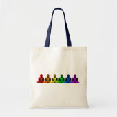 Tote Bag Rangée de bouddhas arc-en-ciel (Devant)