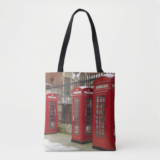 Tote Bag Rangée de cabines téléphoniques à l'arrière du Roy (Devant)