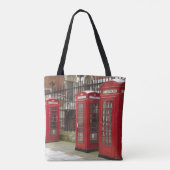 Tote Bag Rangée de cabines téléphoniques à l'arrière du Roy (Dos)
