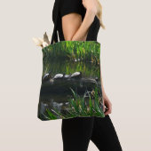 Tote Bag Rangée de tortues Green Nature Photo (De près)