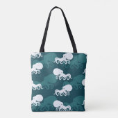 Tote Bag Rangées de motif de poulpe (Dos)
