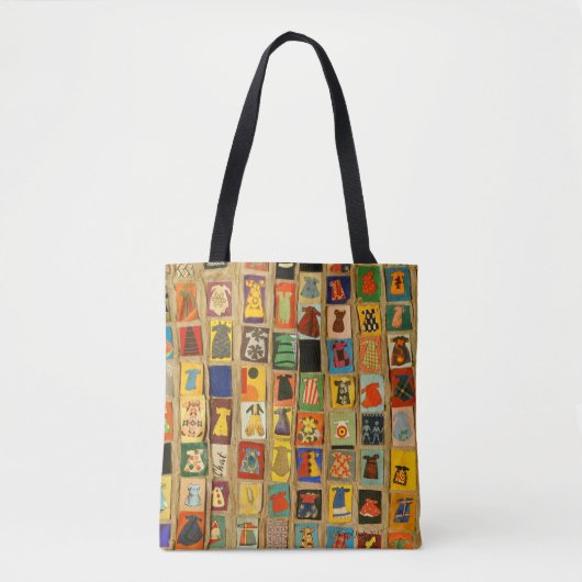 Tote Bag rangées de robes de petite fille mignonnes (Devant)