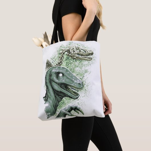 Tote Bag Raptor en vert (De près)