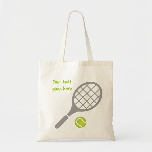 Tote Bag Raquette de tennis et coutume de balle (Devant)