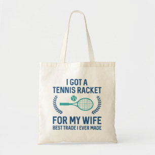 Tote Bag Raquette De Tennis Pour Ma Femme