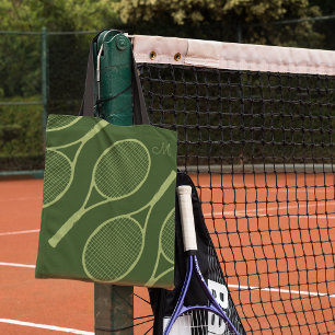 Tote Bag raquettes de tennis vertes