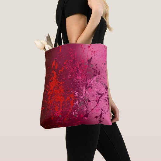 Tote Bag Raspberry Flurry : Art de projection abstrait (De près)