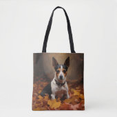 Tote Bag Rat Terrier à l'automne Feuilles automne Inspire (Devant)