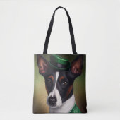 Tote Bag Rat Terrier Chien en robe de fête St. Patrick (Devant)
