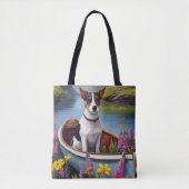 Tote Bag Rat Terrier sur une pagaie : une aventure Pittores (Devant)