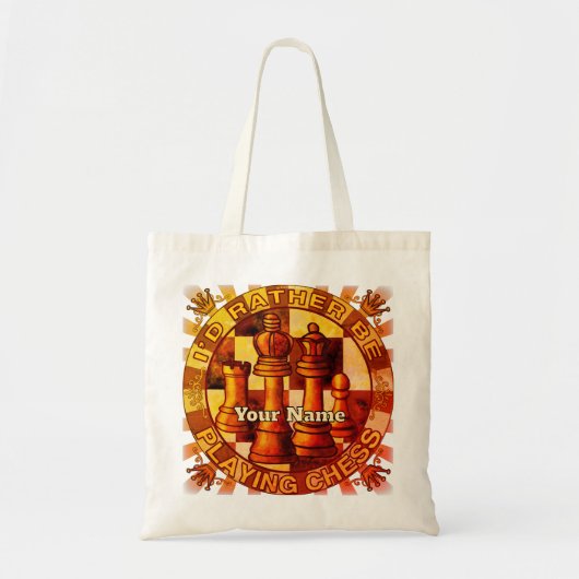 Tote Bag Rather Play Chess (Devant)