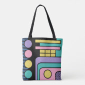 Tote Bag Rationalisation Moderne Style rétro Design géométr (Dos)