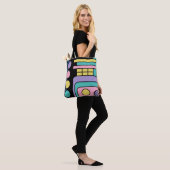 Tote Bag Rationalisation Moderne Style rétro Design géométr (Sur le modèle)
