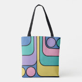Tote Bag Rationalisation Moderne Style rétro Design géométr (Dos)