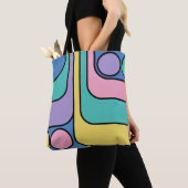 Tote Bag Rationalisation Moderne Style rétro Design géométr (De près)