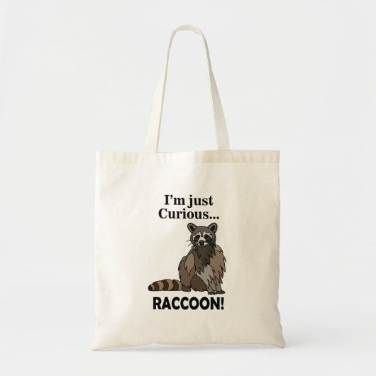 Tote Bag Raton laveur curieux drôle (Devant)