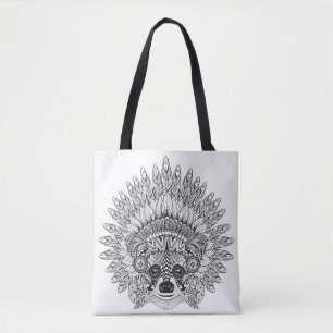 Tote Bag Raton laveur dans le griffonnage fait varier le