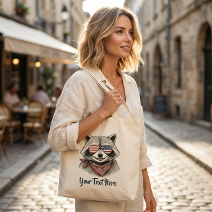 Tote Bag Raton laveur patriotique drapeau américain du 4 ju