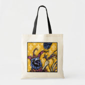 Tote Bag Raven Mad - Pop Goth Nightmare Surreal Art (Devant)