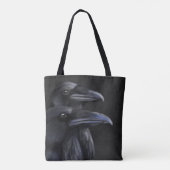 Tote Bag Raven Shadows : Duo mystique à Noir (Dos)
