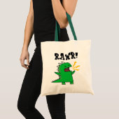 Tote Bag RAWR Dino - personnalisable ! (Devant (produit))