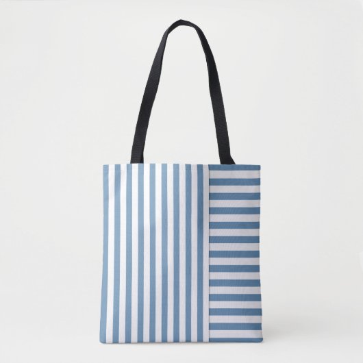 Tote Bag rayé bleu (Devant)