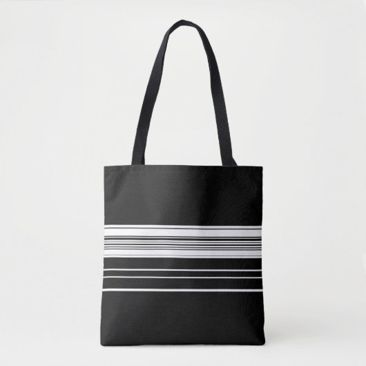 Tote Bag Rayé noir blanc chic (Devant)