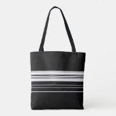 Tote Bag Rayé noir blanc chic (Dos)