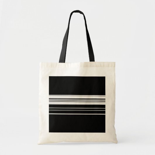 Tote Bag Rayé noir blanc chic (Devant)