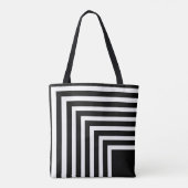 Tote Bag Rayé noir et blanc (Dos)