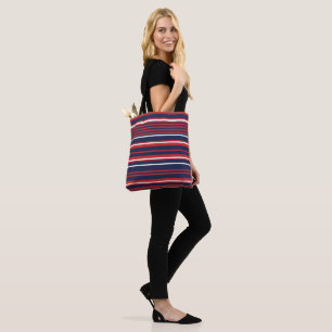 Tote Bag Rayo rouge blanc bleu patriotique classique sans c