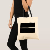 Tote Bag Rayure blanche délavée sur fond noir (Devant (produit))
